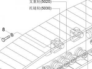 81E5-2003 托链轮 韩国现代原厂